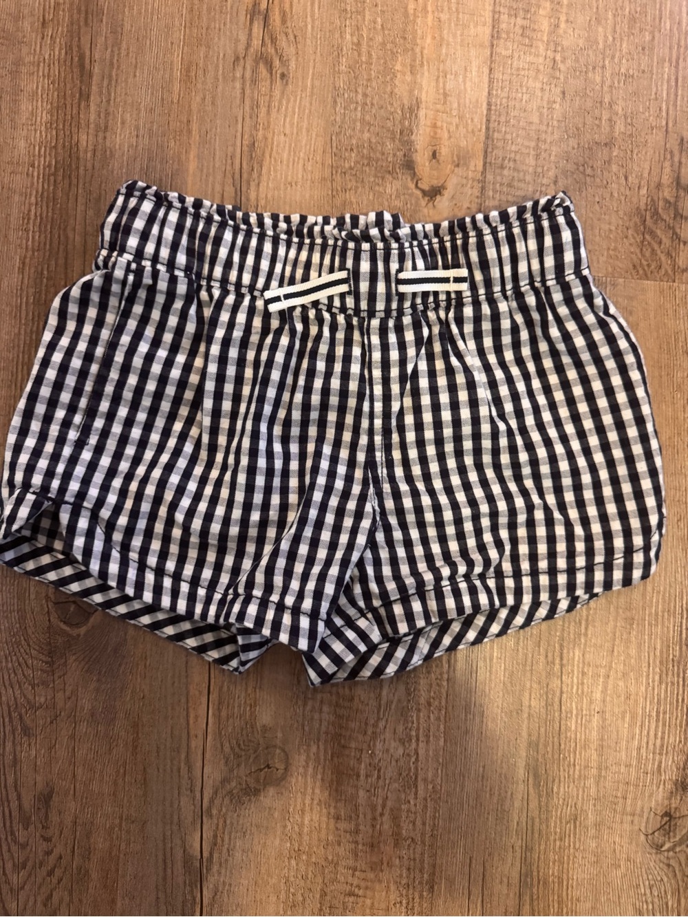GAP Kids Navy and White Gingham Shorts